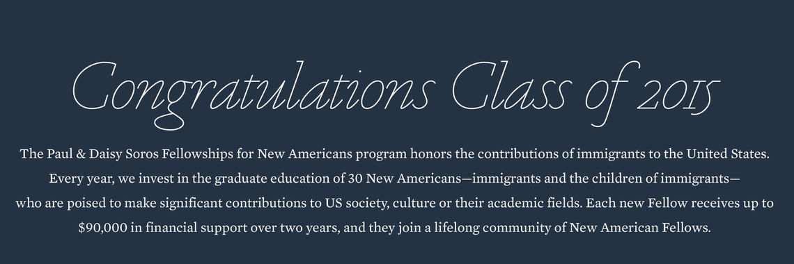 Congratulations, 2015 Fellows!