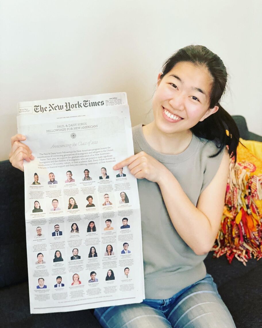 Audrey Chen with New York Times Advertisement