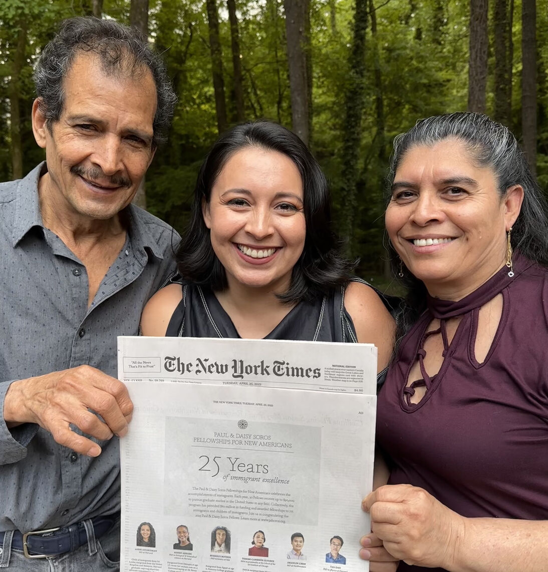 Yehimi Cambron Alvarez NY Times with Family