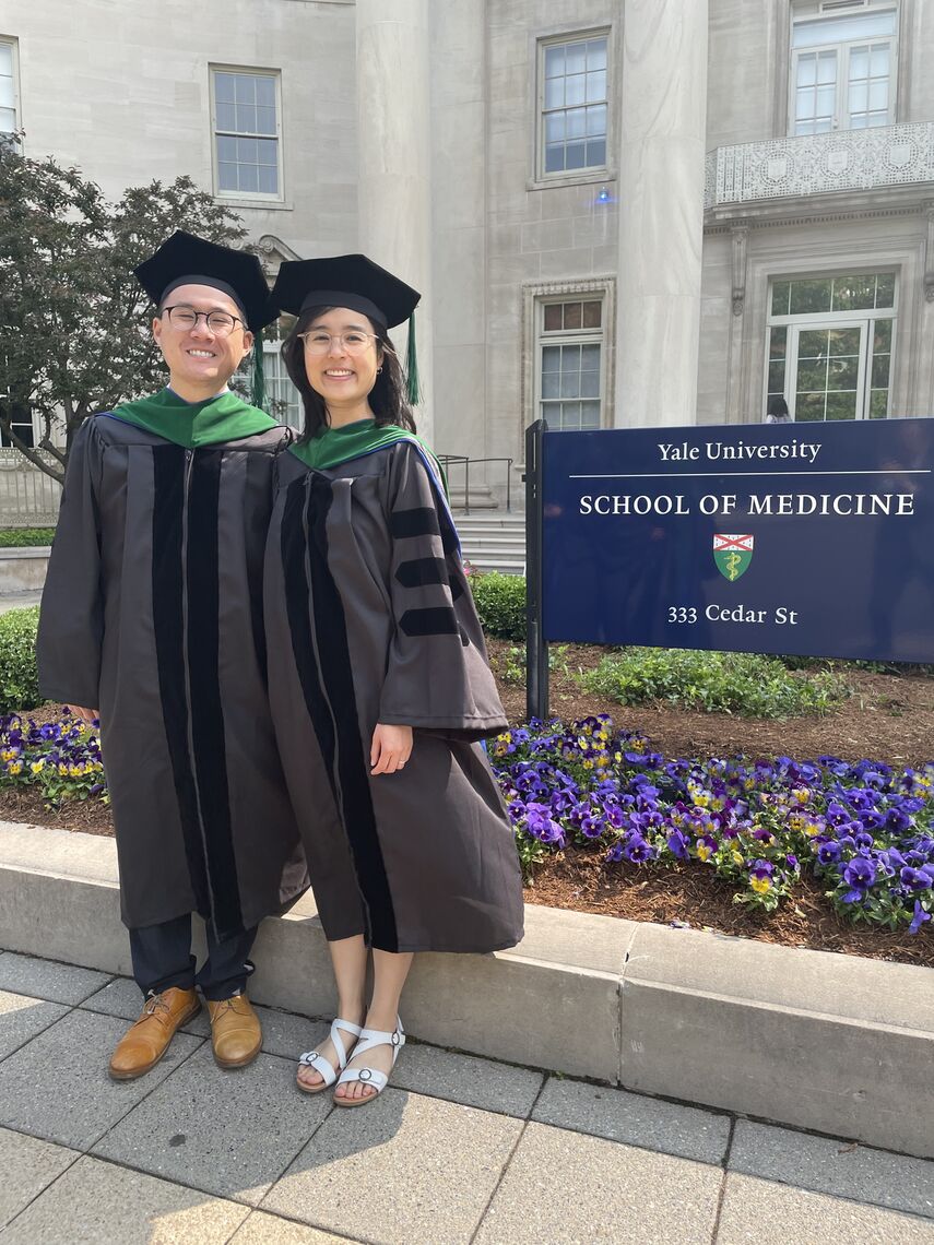 Ryan Chow and Wife Graduating Yale School of Medicine